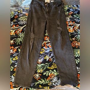 Size 11/30 black denim mom jean
